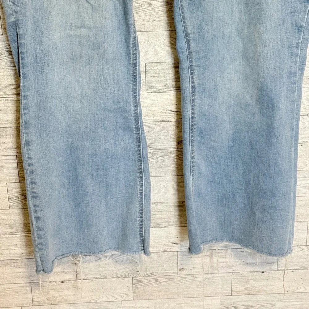Vanilla Star‎ Womens Jeans Size 22W Light Wash Bootcut Raw Hem Denim Stretch